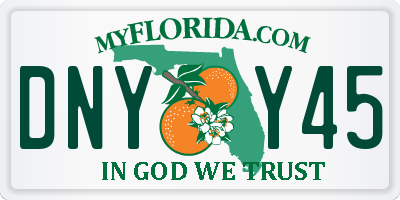 FL license plate DNYY45