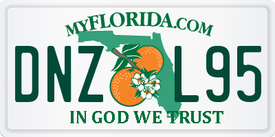 FL license plate DNZL95
