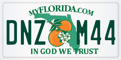 FL license plate DNZM44