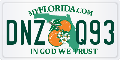 FL license plate DNZQ93