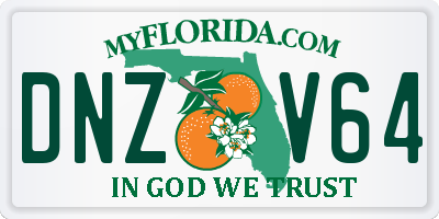 FL license plate DNZV64