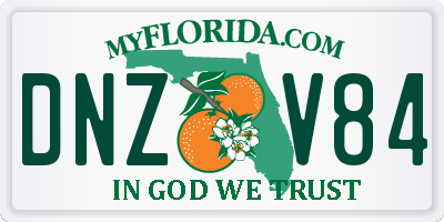 FL license plate DNZV84