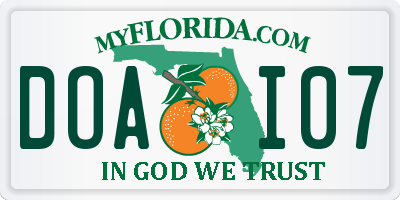 FL license plate DOAI07