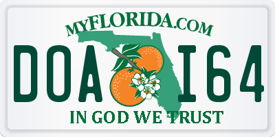 FL license plate DOAI64