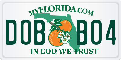 FL license plate DOBB04
