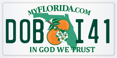 FL license plate DOBI41