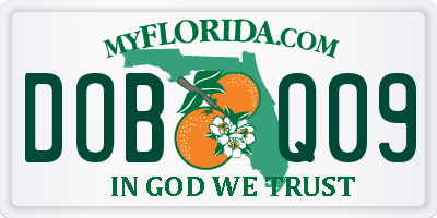 FL license plate DOBQ09