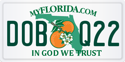 FL license plate DOBQ22