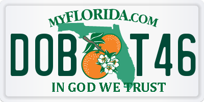 FL license plate DOBT46