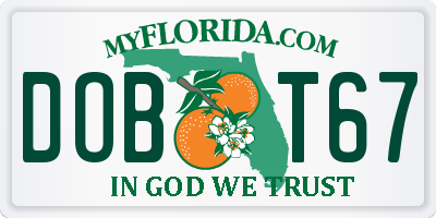 FL license plate DOBT67