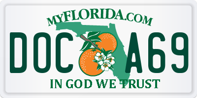 FL license plate DOCA69
