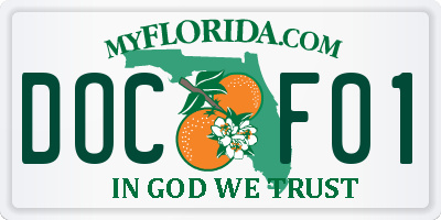 FL license plate DOCF01