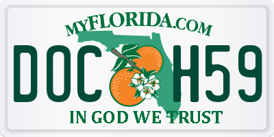 FL license plate DOCH59