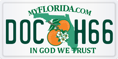 FL license plate DOCH66