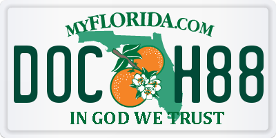 FL license plate DOCH88