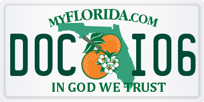 FL license plate DOCI06