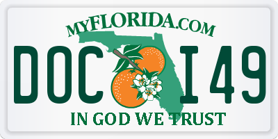 FL license plate DOCI49