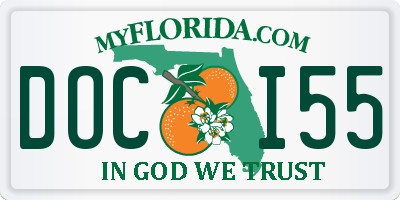 FL license plate DOCI55