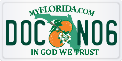 FL license plate DOCN06
