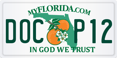 FL license plate DOCP12