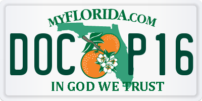 FL license plate DOCP16