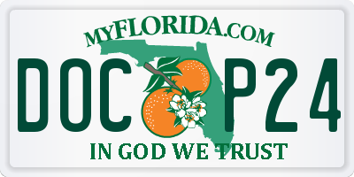 FL license plate DOCP24