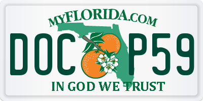 FL license plate DOCP59
