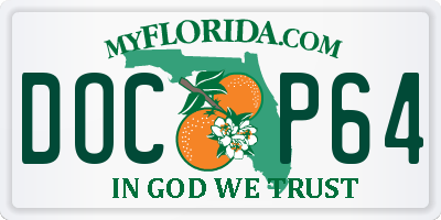 FL license plate DOCP64