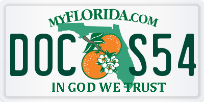 FL license plate DOCS54