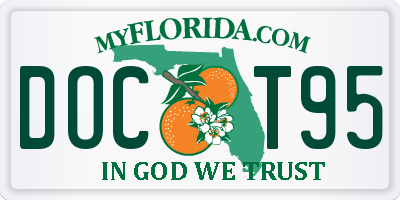 FL license plate DOCT95