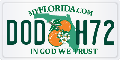 FL license plate DODH72