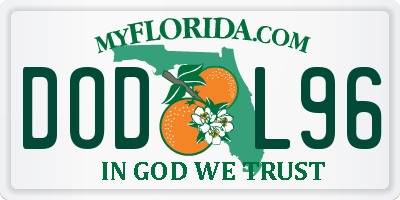 FL license plate DODL96