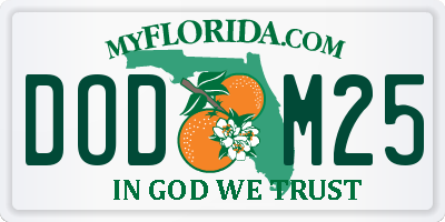 FL license plate DODM25