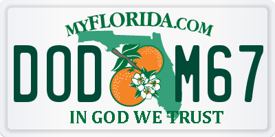 FL license plate DODM67