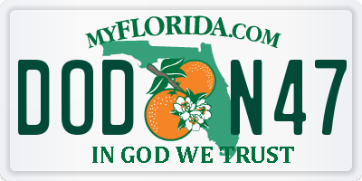 FL license plate DODN47