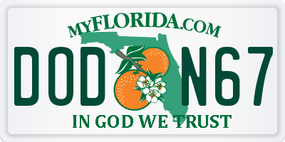 FL license plate DODN67