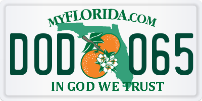 FL license plate DODO65