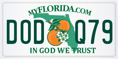 FL license plate DODQ79