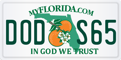 FL license plate DODS65