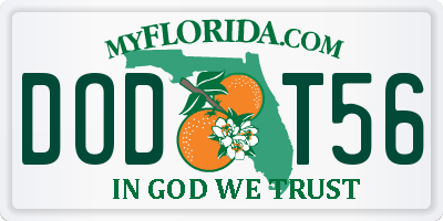 FL license plate DODT56