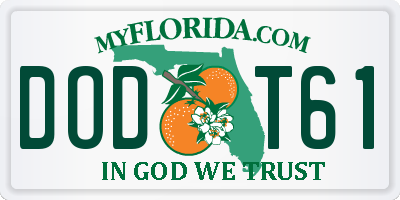 FL license plate DODT61