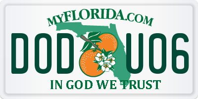FL license plate DODU06