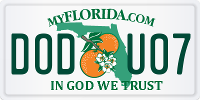 FL license plate DODU07