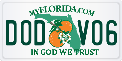 FL license plate DODV06