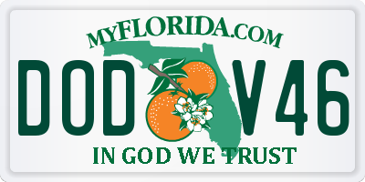 FL license plate DODV46