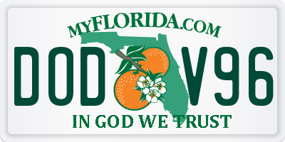 FL license plate DODV96