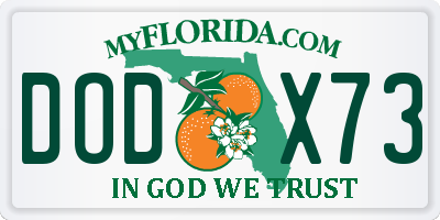 FL license plate DODX73