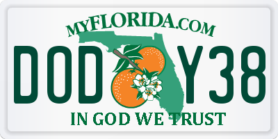 FL license plate DODY38