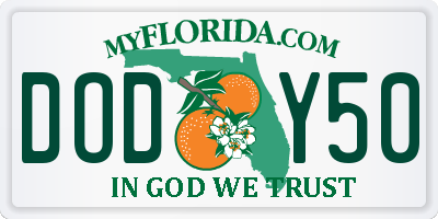 FL license plate DODY50