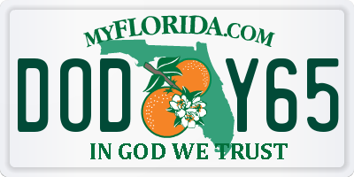FL license plate DODY65